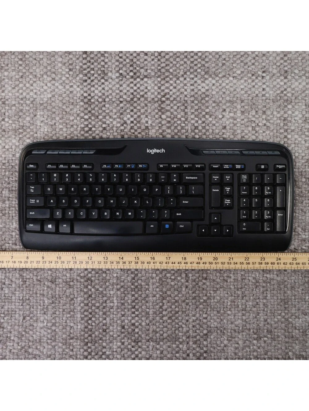 Logitech MK330 Wireless Keyboard | Black Media Keyboard | Tested NO DONGLE / USB